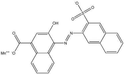 4-[(3-Sulfo-2-naphtyl)azo]-3-hydroxy-1-naphthalenecarboxylic acid manganese(II) salt Structure