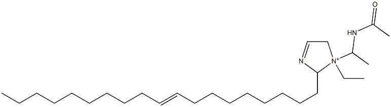 1-[1-(Acetylamino)ethyl]-1-ethyl-2-(9-nonadecenyl)-3-imidazoline-1-ium,,结构式