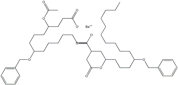 Bis(8-benzyloxy-4-acetyloxystearic acid)barium salt Struktur
