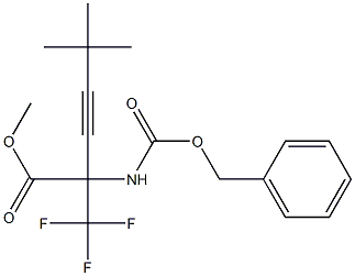 2-(Benzyloxycarbonylamino)-2-trifluoromethyl-4-tert-butyl-3-butynoic acid methyl ester Struktur