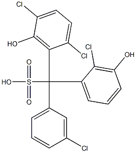 (3-Chlorophenyl)(2-chloro-3-hydroxyphenyl)(2,5-dichloro-6-hydroxyphenyl)methanesulfonic acid|