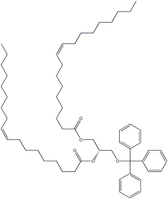 [S,(+)]-1-O,2-O-Dioleoyl-3-O-trityl-L-glycerol Structure