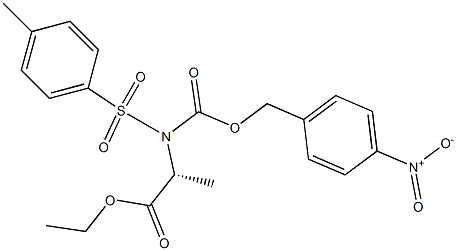 N-Tosyl-N-(4-nitrobenzyloxycarbonyl)-D-alanine ethyl ester Structure