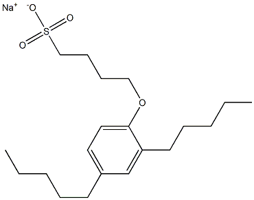 4-(2,4-Dipentylphenoxy)butane-1-sulfonic acid sodium salt 结构式