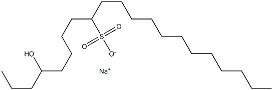 4-Hydroxyhenicosane-9-sulfonic acid sodium salt,,结构式