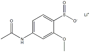 4-(Acetylamino)-2-methoxybenzenesulfinic acid lithium salt,,结构式