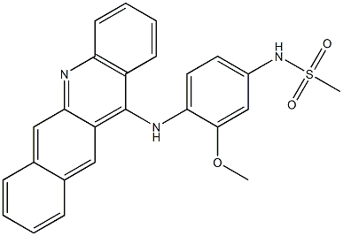 N-[3-Methoxy-4-[[benz[b]acridin-12-yl]amino]phenyl]methanesulfonamide Struktur