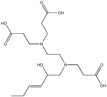 4-(2-Carboxyethyl)-7-(2-hydroxy-3-hexenyl)-4,7-diazadecanedioic acid Structure
