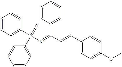 N-(Diphenylphosphinyl)-3-(4-methoxyphenyl)-1-phenyl-2-propen-1-imine,,结构式