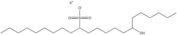 16-ヒドロキシドコサン-10-スルホン酸カリウム 化学構造式
