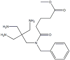 5-[N-[3-Amino-2,2-bis(aminomethyl)propyl]benzylamino]-5-oxovaleric acid methyl ester Structure