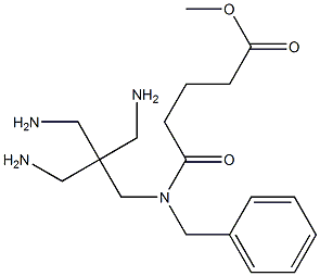 5-[N-[3-Amino-2,2-bis(aminomethyl)propyl]benzylamino]-5-oxovaleric acid methyl ester,,结构式