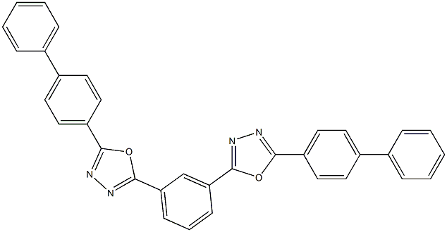 2,2'-(3,1-Phenylene)bis[5-[biphenyl-4-yl]-1,3,4-oxadiazole],,结构式