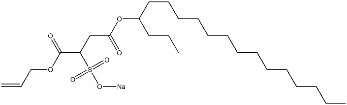 2-(Sodiosulfo)succinic acid 4-octadecyl 1-(2-propenyl) ester Structure