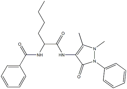 N-[1-(Antipyrinylcarbamoyl)pentyl]benzamide,,结构式