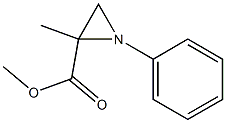 1-フェニル-2-メチルアジリジン-2-カルボン酸メチル 化学構造式