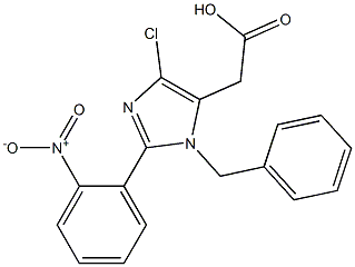 1-Benzyl-4-chloro-2-(2-nitrophenyl)-1H-imidazole-5-acetic acid Struktur