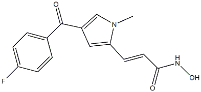 (E)-3-[1-Methyl-4-(4-fluorobenzoyl)-1H-pyrrol-2-yl]-2-propenehydroxamic acid|