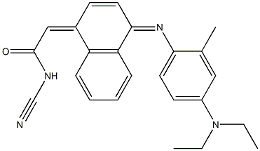 Cyano[4-[[2-methyl-4-(diethylamino)phenyl]imino]naphthalen-1(4H)-ylidene]acetamide 结构式