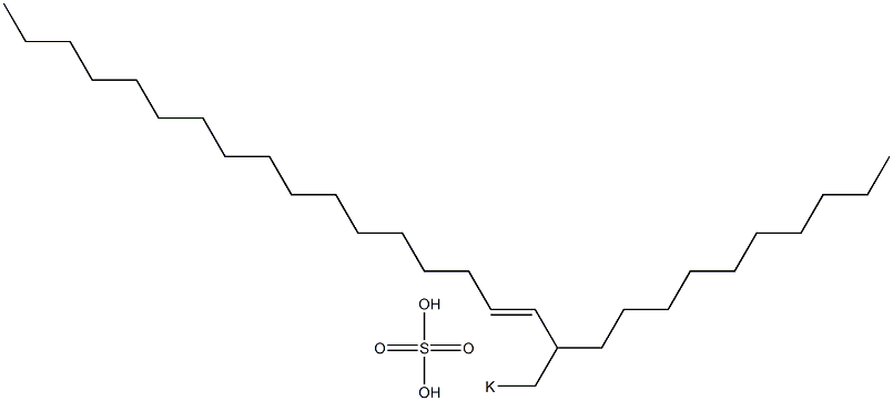 Sulfuric acid 2-decyl-3-nonadecenyl=potassium ester salt,,结构式