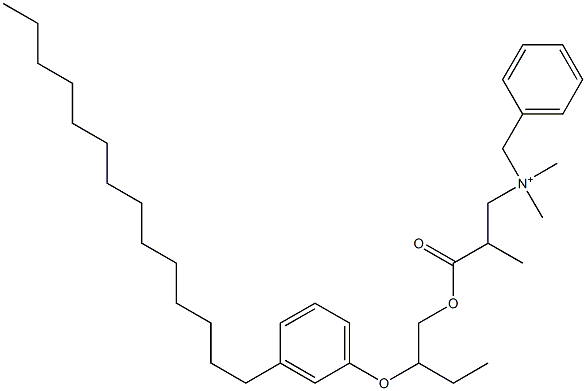 N,N-Dimethyl-N-benzyl-N-[2-[[2-(3-tetradecylphenyloxy)butyl]oxycarbonyl]propyl]aminium Structure