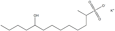 9-Hydroxytridecane-2-sulfonic acid potassium salt Struktur