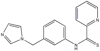 N-[3-(1H-イミダゾール-1-イルメチル)フェニル]ピリジン-2-カルボチオアミド 化学構造式