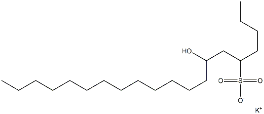 7-Hydroxyicosane-5-sulfonic acid potassium salt Structure