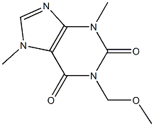1-(Methoxymethyl)-3,7-dimethylxanthine Struktur