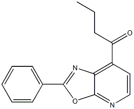 1-[2-フェニルオキサゾロ[5,4-b]ピリジン-7-イル]-1-ブタノン 化学構造式