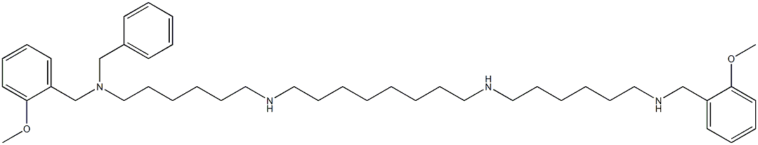 2-Benzyl-1,26-bis(2-methoxyphenyl)-2,9,18,25-tetraazahexacosane Struktur