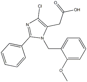 4-Chloro-1-(2-methoxybenzyl)-2-(phenyl)-1H-imidazole-5-acetic acid 结构式