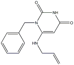 6-(アリルアミノ)-1-ベンジルピリミジン-2,4(1H,3H)-ジオン 化学構造式