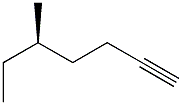 [R,(-)]-5-Methyl-1-heptyne Structure