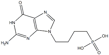 4-[(2-Amino-1,6-dihydro-6-oxo-9H-purin)-9-yl]butylphosphonic acid Structure