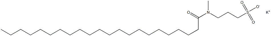 3-[N-(1-Oxodocosyl)-N-methylamino]-1-propanesulfonic acid potassium salt Structure