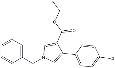 1-Benzyl-4-(4-chlorophenyl)-1H-pyrrole-3-carboxylic acid ethyl ester Struktur