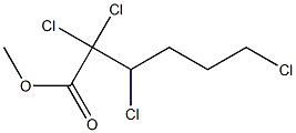 2,2,3,6-テトラクロロヘキサン酸メチル 化学構造式