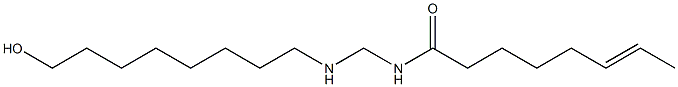 N-[[(8-ヒドロキシオクチル)アミノ]メチル]-6-オクテンアミド 化学構造式