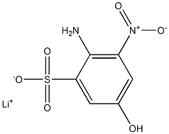 2-Amino-5-hydroxy-3-nitrobenzenesulfonic acid lithium salt Structure