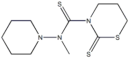 N-Piperidino-N-methyl-5,6-dihydro-2-thioxo-2H-1,3-thiazine-3(4H)-carbothioamide 结构式