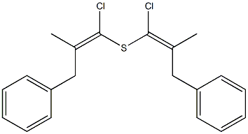 ベンジル(1-クロロ-1-プロペニル)スルフィド 化学構造式