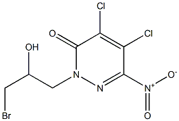 6-Nitro-4,5-dichloro-2-(3-bromo-2-hydroxypropyl)pyridazin-3(2H)-one Structure