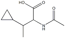 2-(Acetylamino)-3-cyclopropylbutyric acid,,结构式