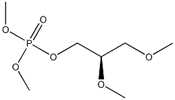 (-)-Phosphoric acid dimethyl(R)-2,3-dimethoxypropyl ester,,结构式