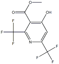 2,6-Bis(trifluoromethyl)-4-hydroxy-3-pyridinecarboxylic acid methyl ester Structure