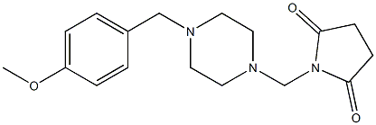 N-[[4-(4-Methoxybenzyl)-1-piperazinyl]methyl]succinimide,,结构式