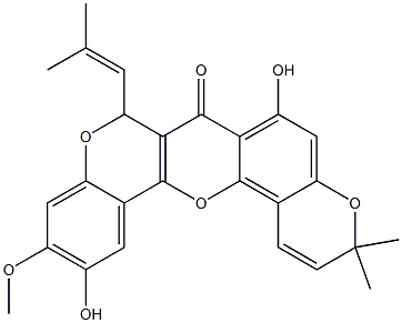 6,12-Dihydroxy-3,3-dimethyl-11-methoxy-8-(2-methyl-1-propenyl)-3H,7H,8H-bis[1]benzopyrano[4,3-b:6',5'-e]pyran-7-one