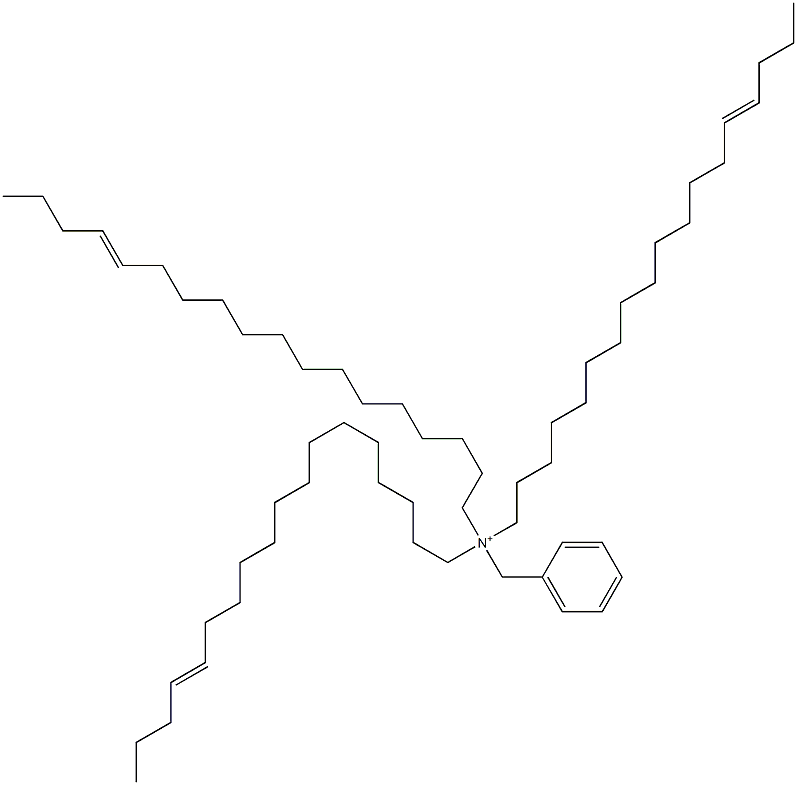 Tri(14-octadecenyl)benzylaminium Structure