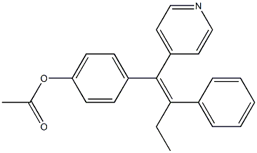 (Z)-2-Phenyl-1-(4-acetoxyphenyl)-1-(4-pyridinyl)-1-butene,,结构式
